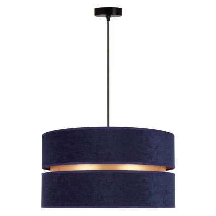Duolla - Lámpara colgante DUO 1xE27/15W/230V diá. 40 cm azul/dorado