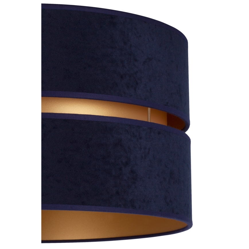 Duolla - Lámpara colgante DUO 1xE27/15W/230V diá. 40 cm azul/dorado