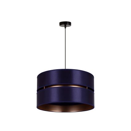 Duolla - Lámpara colgante DUO 1xE27/15W/230V diá. 40 cm azul/dorado
