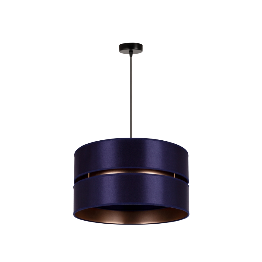 Duolla - Lámpara colgante DUO 1xE27/15W/230V diá. 40 cm azul/dorado