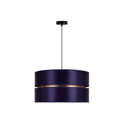 Duolla - Lámpara colgante DUO 1xE27/15W/230V diá. 40 cm azul/dorado