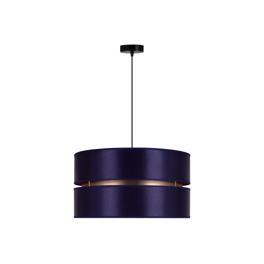 Duolla - Lámpara colgante DUO 1xE27/15W/230V diá. 40 cm azul/dorado
