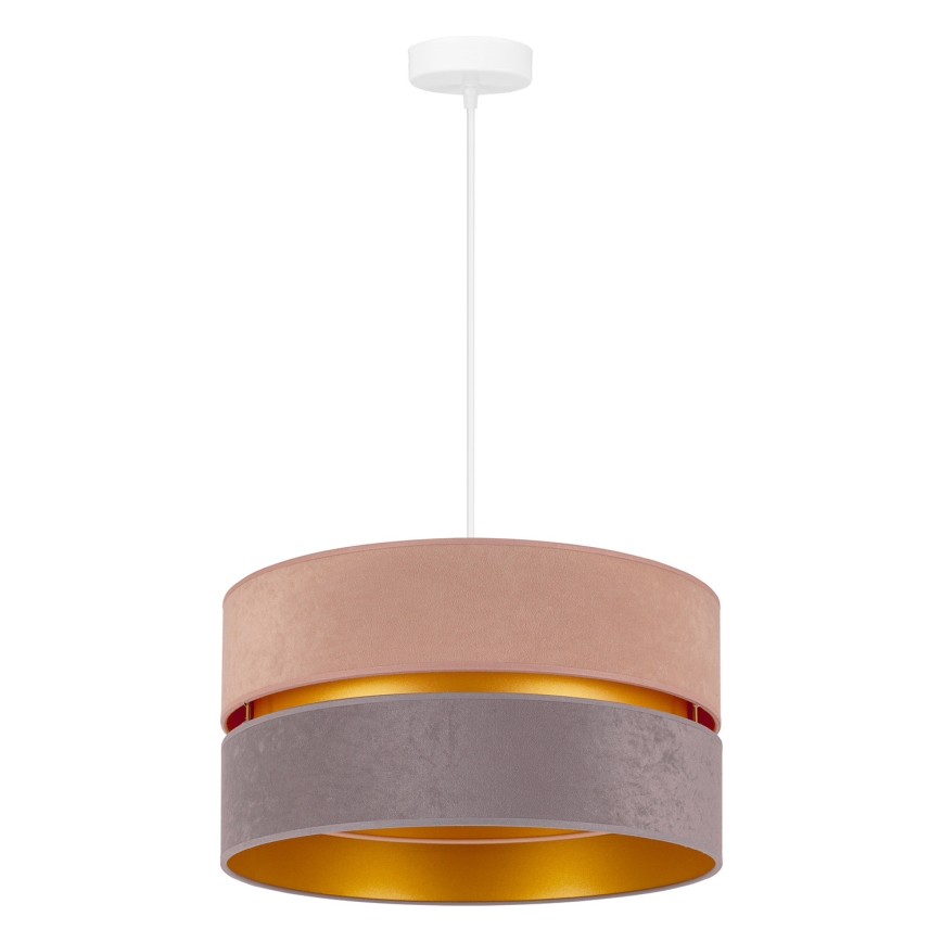 Duolla - Lámpara colgante DUO 1xE27/15W/230V diá. 40 cm beige-gris