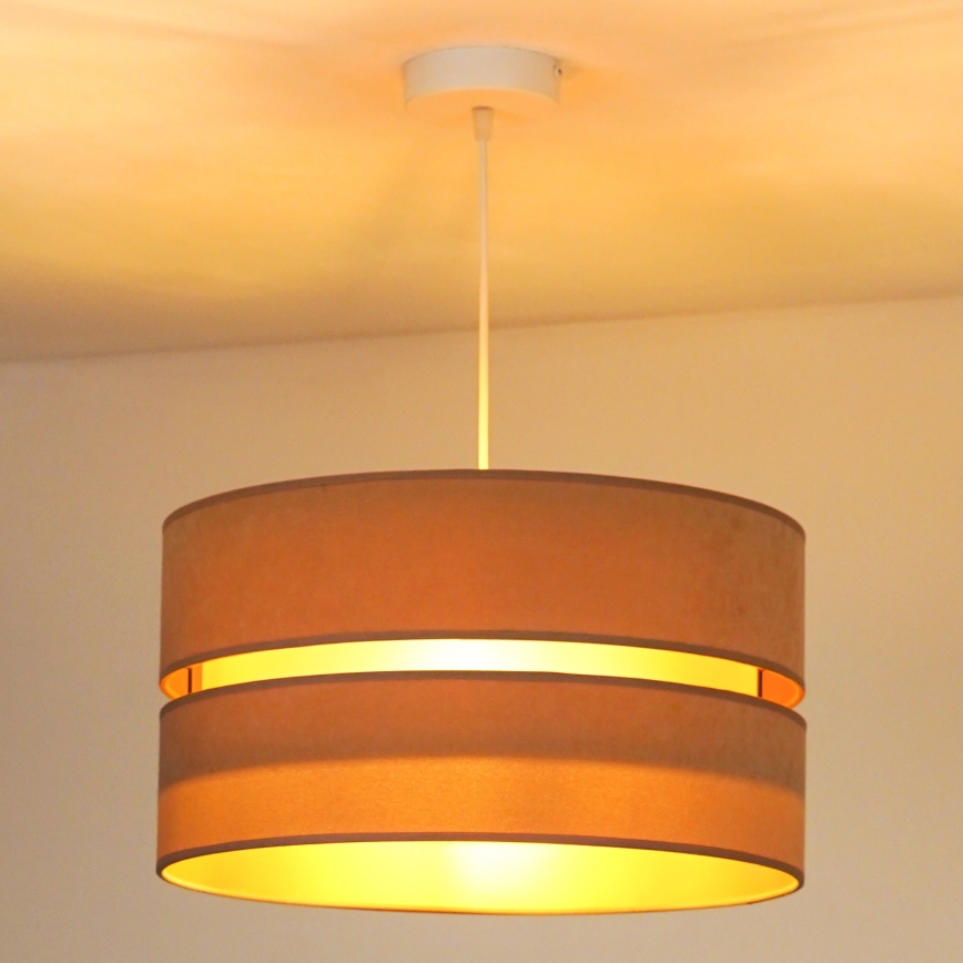 Duolla - Lámpara colgante DUO 1xE27/15W/230V diá. 40 cm beige