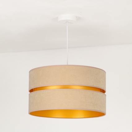 Duolla - Lámpara colgante DUO 1xE27/15W/230V diá. 40 cm beige