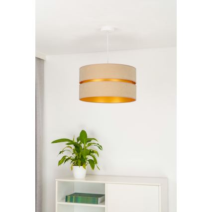 Duolla - Lámpara colgante DUO 1xE27/15W/230V diá. 40 cm beige