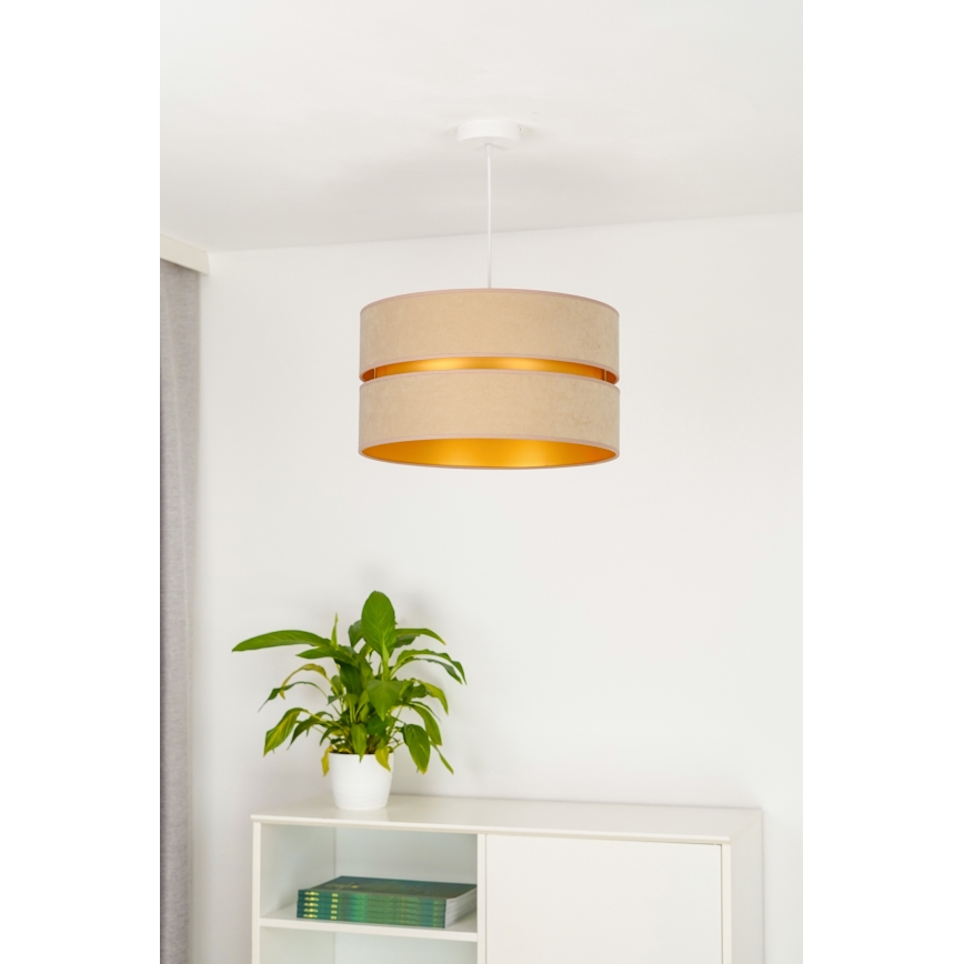 Duolla - Lámpara colgante DUO 1xE27/15W/230V diá. 40 cm beige