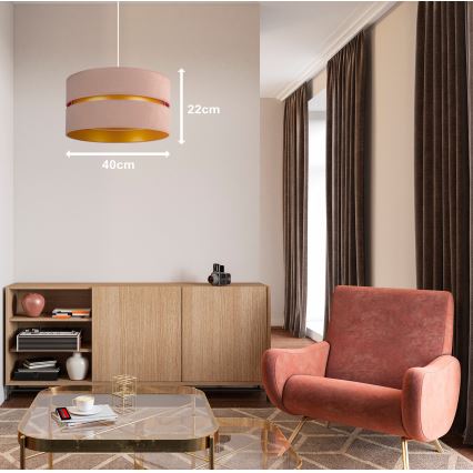 Duolla - Lámpara colgante DUO 1xE27/15W/230V diá. 40 cm beige