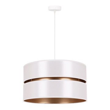 Duolla - Lámpara colgante DUO 1xE27/15W/230V diá. 40 cm blanco/dorado