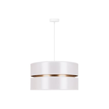 Duolla - Lámpara colgante DUO 1xE27/15W/230V diá. 40 cm blanco/dorado
