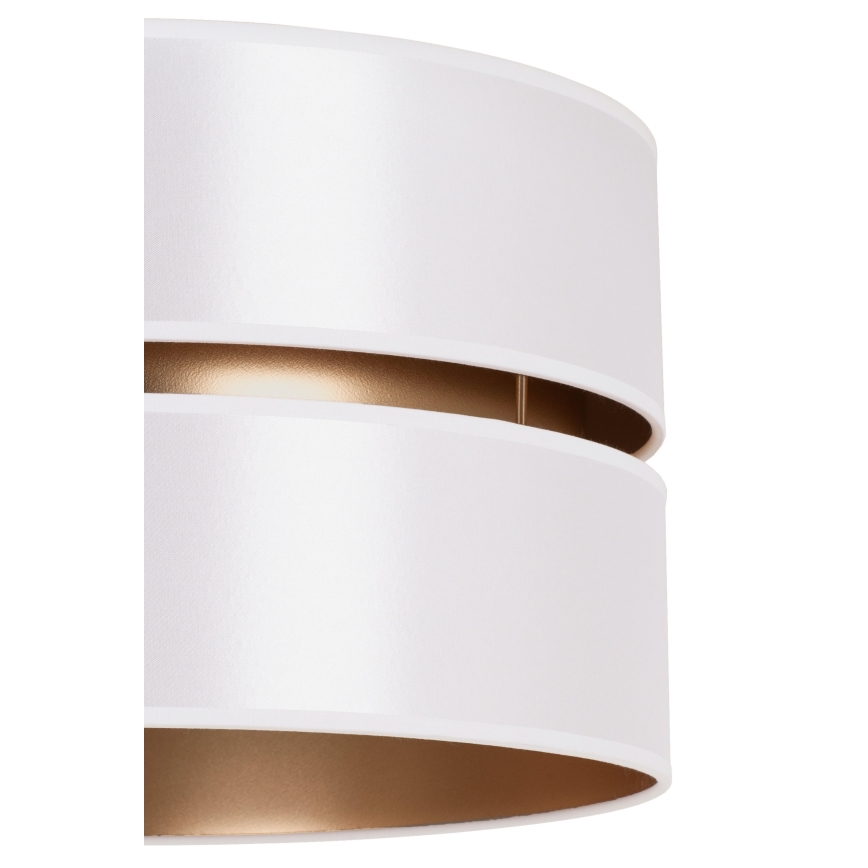 Duolla - Lámpara colgante DUO 1xE27/15W/230V diá. 40 cm blanco/dorado