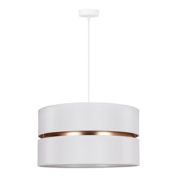 Duolla - Lámpara colgante DUO 1xE27/15W/230V diá. 40 cm blanco/dorado