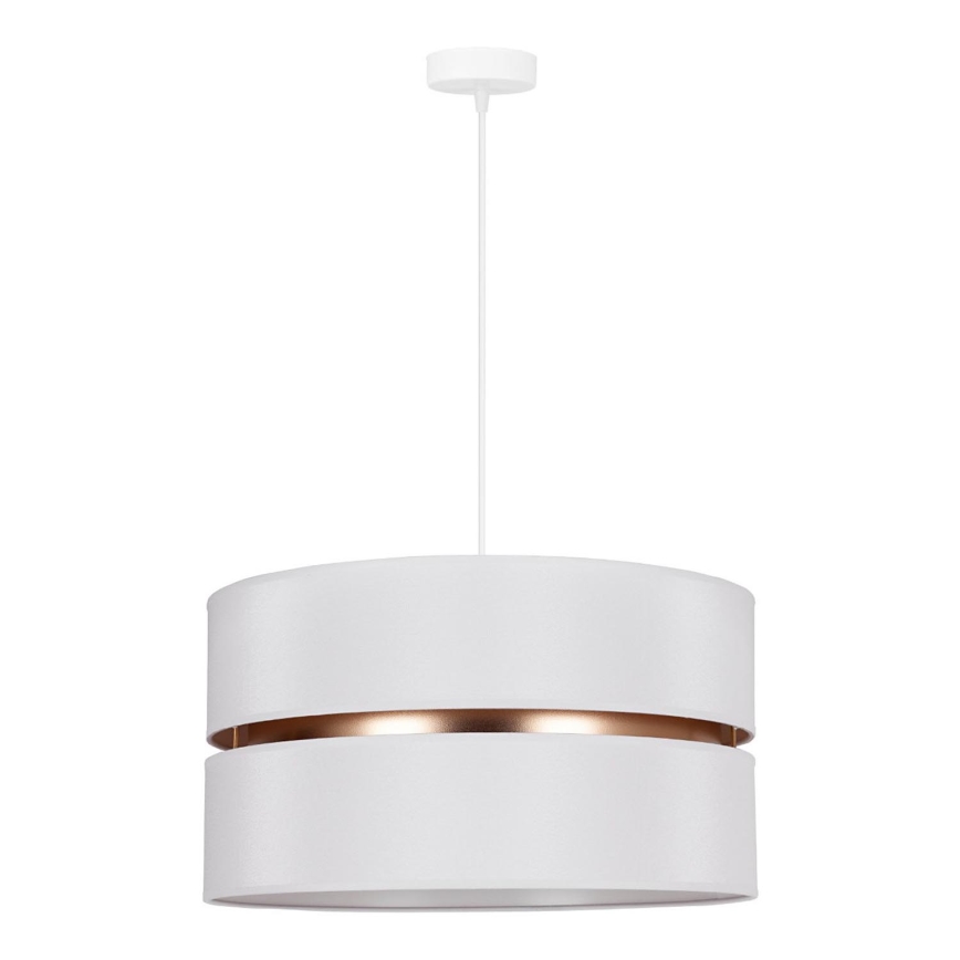Duolla - Lámpara colgante DUO 1xE27/15W/230V diá. 40 cm blanco/dorado