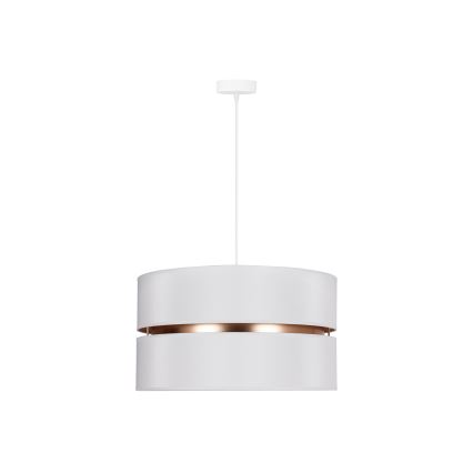 Duolla - Lámpara colgante DUO 1xE27/15W/230V diá. 40 cm blanco/dorado