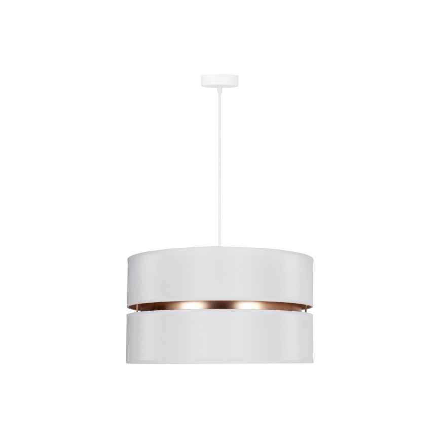 Duolla - Lámpara colgante DUO 1xE27/15W/230V diá. 40 cm blanco/dorado