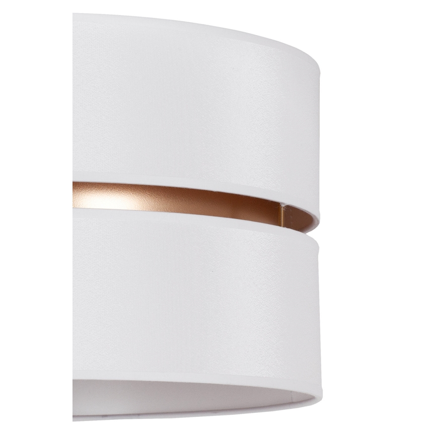 Duolla - Lámpara colgante DUO 1xE27/15W/230V diá. 40 cm blanco/dorado