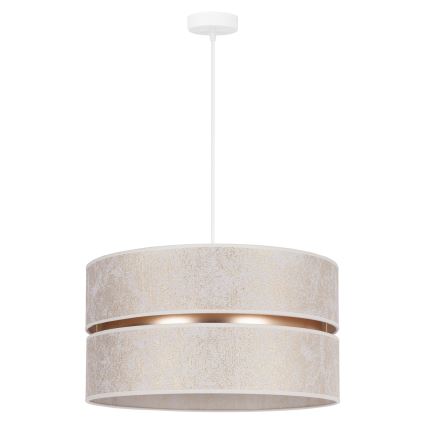 Duolla - Lámpara colgante DUO 1xE27/15W/230V diá. 40 cm blanco/dorado