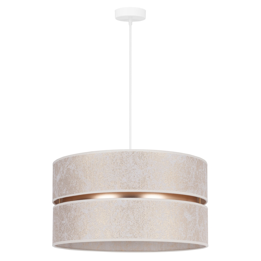 Duolla - Lámpara colgante DUO 1xE27/15W/230V diá. 40 cm blanco/dorado