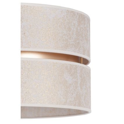 Duolla - Lámpara colgante DUO 1xE27/15W/230V diá. 40 cm blanco/dorado
