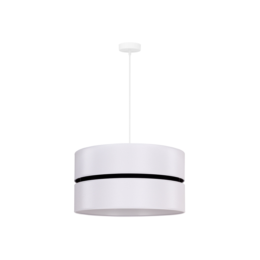 Duolla - Lámpara colgante DUO 1xE27/15W/230V diá. 40 cm blanco/negro