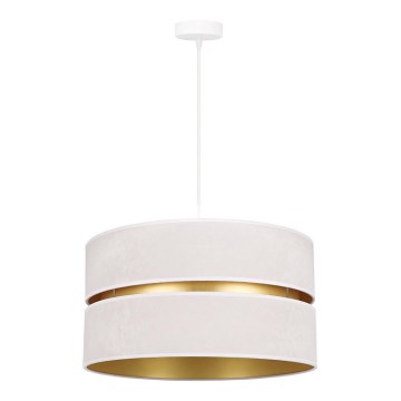 Duolla - Lámpara colgante DUO 1xE27/15W/230V diá. 40 cm color crema/dorado