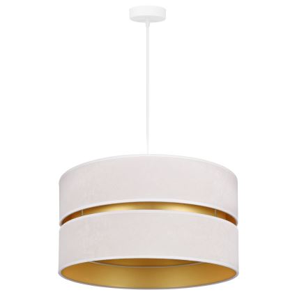 Duolla - Lámpara colgante DUO 1xE27/15W/230V diá. 40 cm color crema/dorado