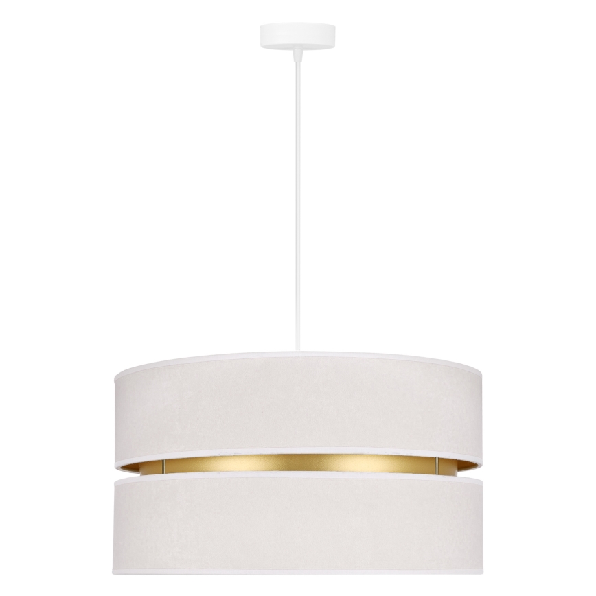 Duolla - Lámpara colgante DUO 1xE27/15W/230V diá. 40 cm color crema/dorado