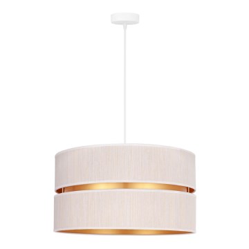 Duolla - Lámpara colgante DUO 1xE27/15W/230V diá. 40 cm color crema/dorado