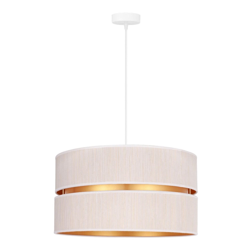 Duolla - Lámpara colgante DUO 1xE27/15W/230V diá. 40 cm color crema/dorado
