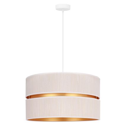 Duolla - Lámpara colgante DUO 1xE27/15W/230V diá. 40 cm color crema/dorado