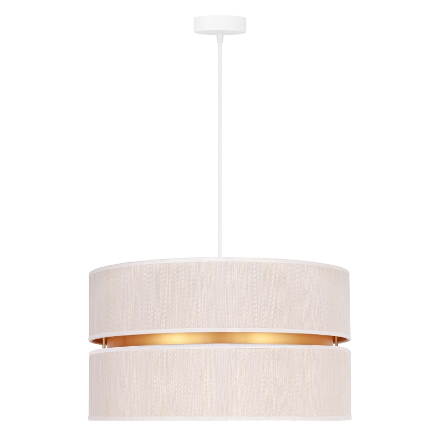 Duolla - Lámpara colgante DUO 1xE27/15W/230V diá. 40 cm color crema/dorado