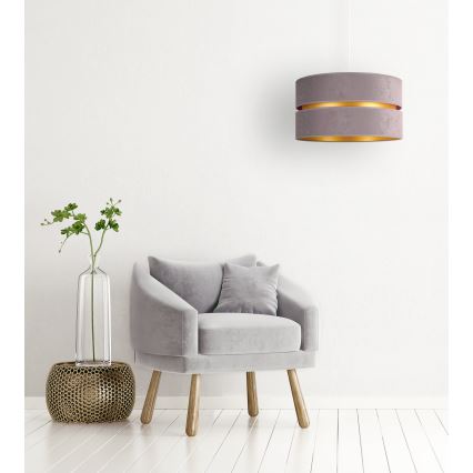 Duolla - Lámpara colgante DUO 1xE27/15W/230V diá. 40 cm gris