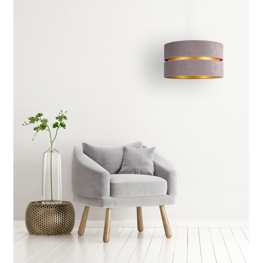 Duolla - Lámpara colgante DUO 1xE27/15W/230V diá. 40 cm gris
