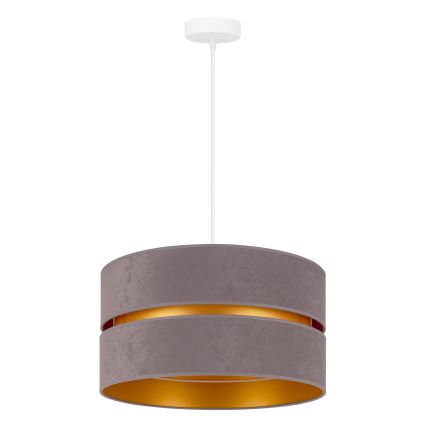 Duolla - Lámpara colgante DUO 1xE27/15W/230V diá. 40 cm gris