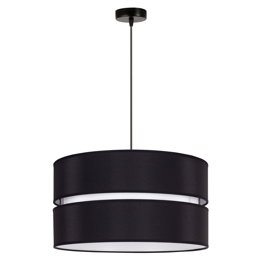 Duolla - Lámpara colgante DUO 1xE27/15W/230V diá. 40 cm negro/blanco