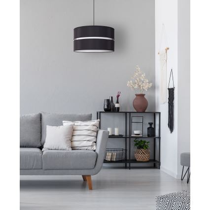 Duolla - Lámpara colgante DUO 1xE27/15W/230V diá. 40 cm negro/blanco