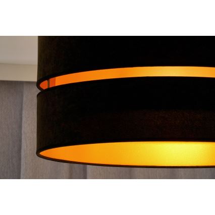 Duolla - Lámpara colgante DUO 1xE27/15W/230V diá. 40 cm negro/dorado
