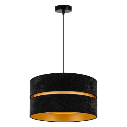 Duolla - Lámpara colgante DUO 1xE27/15W/230V diá. 40 cm negro/dorado