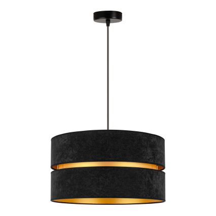 Duolla - Lámpara colgante DUO 1xE27/15W/230V diá. 40 cm negro/dorado