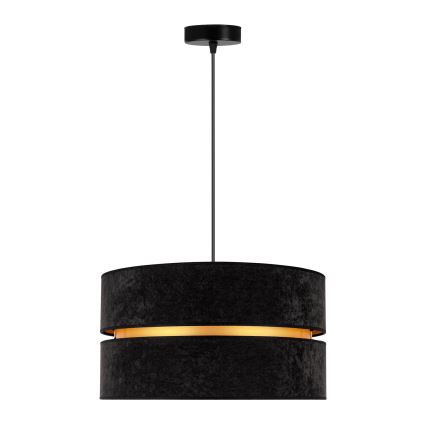 Duolla - Lámpara colgante DUO 1xE27/15W/230V diá. 40 cm negro/dorado