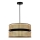 Duolla - Lámpara colgante DUO 1xE27/15W/230V diá. 40 cm ratán/negro