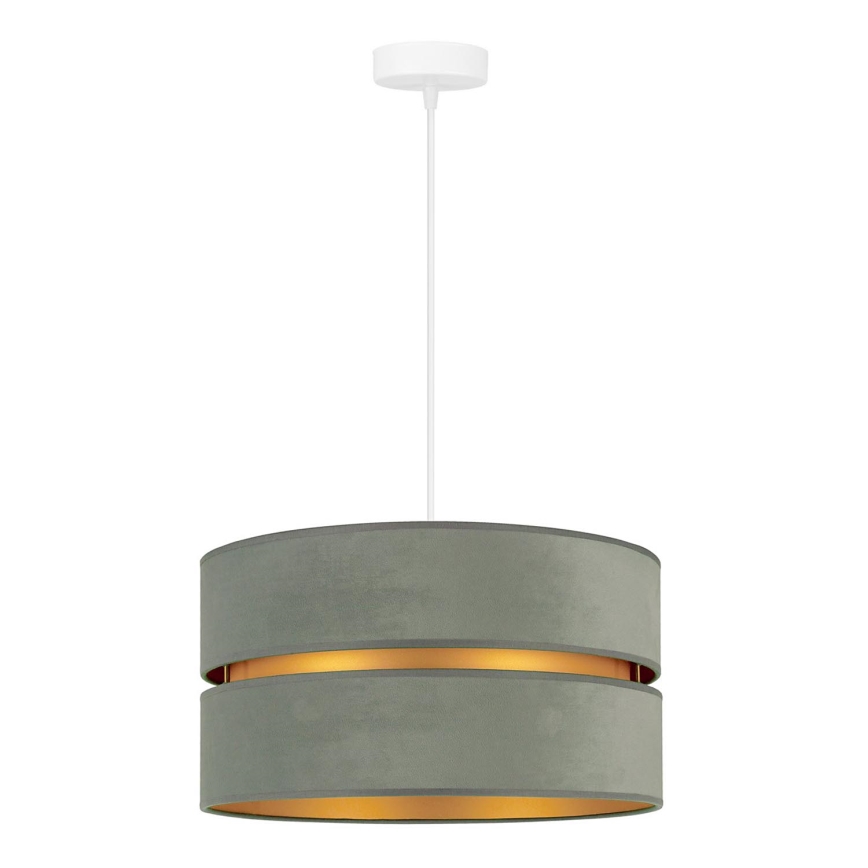 Duolla - Lámpara colgante DUO 1xE27/15W/230V diá. 40 cm verde claro/dorado