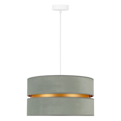 Duolla - Lámpara colgante DUO 1xE27/15W/230V diá. 40 cm verde claro/dorado