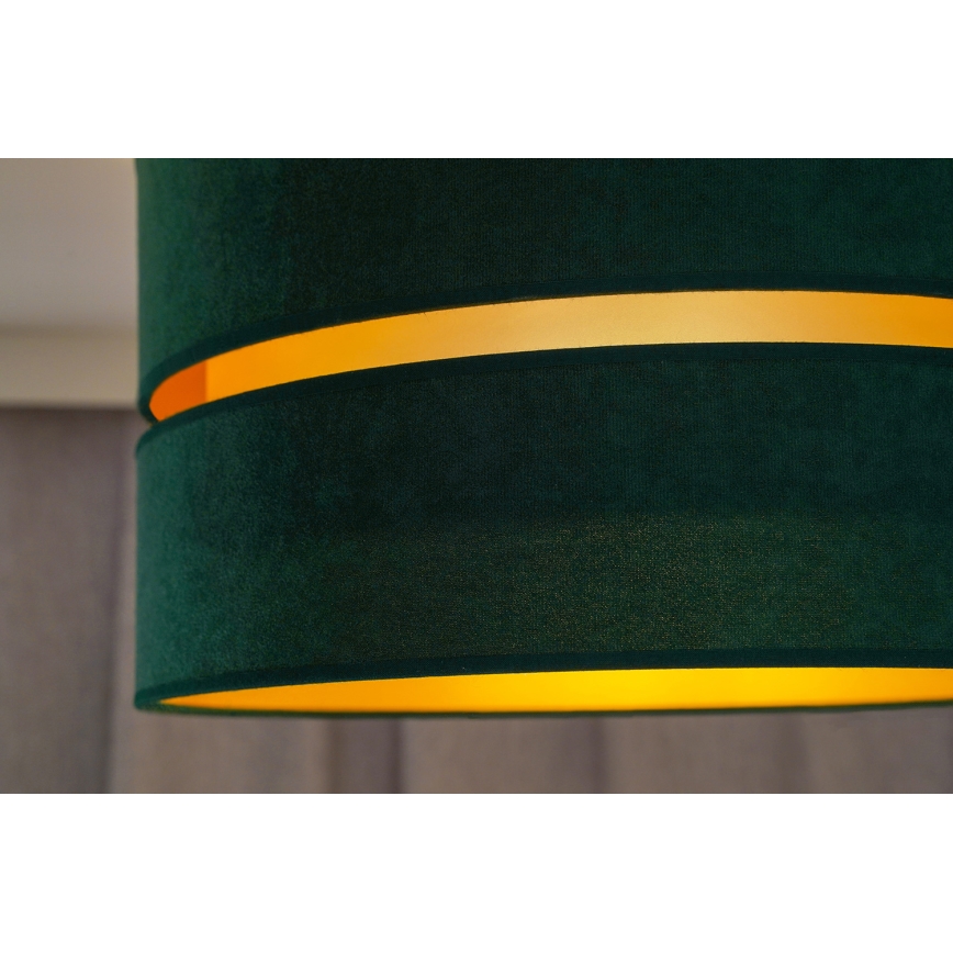 Duolla - Lámpara colgante DUO 1xE27/15W/230V diá. 40 cm Verde/dorado