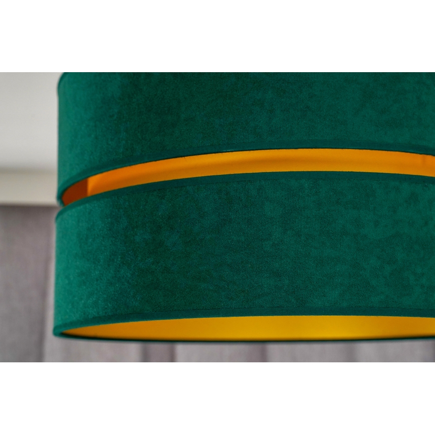 Duolla - Lámpara colgante DUO 1xE27/15W/230V diá. 40 cm Verde/dorado