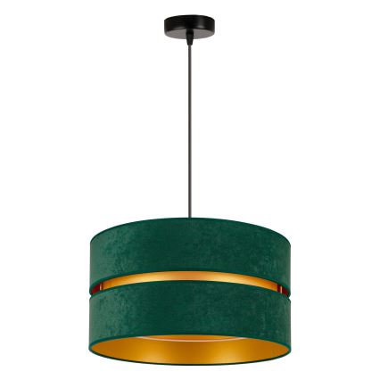 Duolla - Lámpara colgante DUO 1xE27/15W/230V diá. 40 cm Verde/dorado