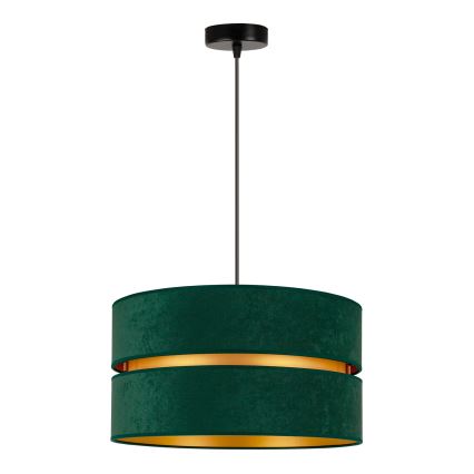 Duolla - Lámpara colgante DUO 1xE27/15W/230V diá. 40 cm Verde/dorado