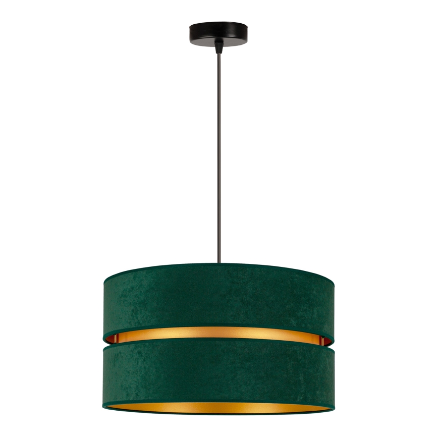 Duolla - Lámpara colgante DUO 1xE27/15W/230V diá. 40 cm Verde/dorado