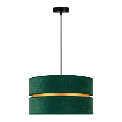Duolla - Lámpara colgante DUO 1xE27/15W/230V diá. 40 cm Verde/dorado