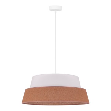 Duolla - Lámpara colgante GALAXY 1xE27/15W/230V diá. 50 cm marrón/blanco